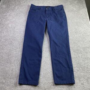 Banana Republic Traveler Pants Mens 35x28 Blue Slim Fit Chino Stretch Business
